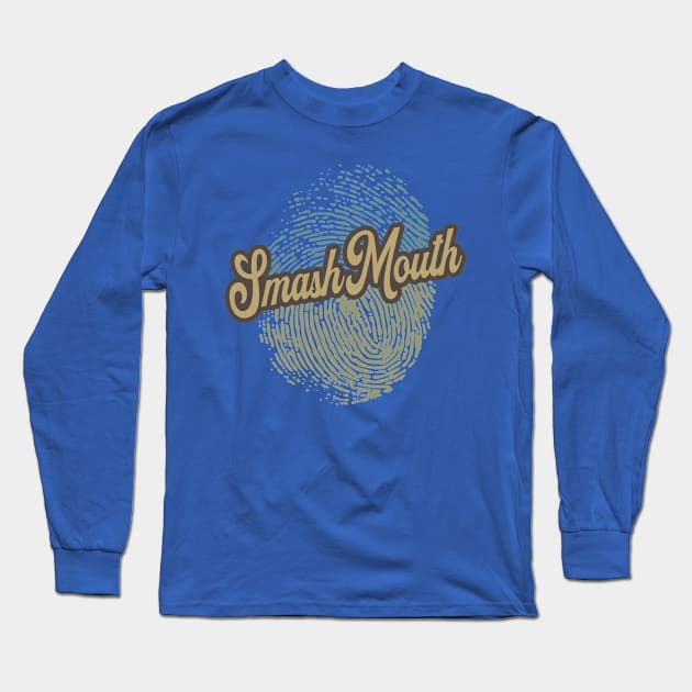 Smash Mouth Fingerprint Long Sleeve T-Shirt by anotherquicksand